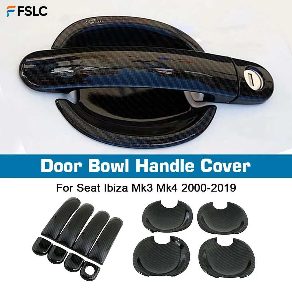 

⭐Genuine⭐ Car Upgrade Decoration Door Bowl Handle Cover For Seat Ibiza Mk3Mk4 2000-2019 Cars Accessories Exterior Styling