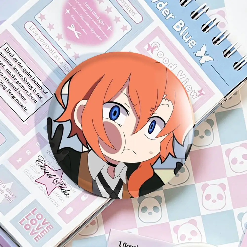 Anime C-Chuuya N-Nakahara Laser Badge Creative Pins Brooch for Bag Clothes Hat Decor Gifts Fans Collect
