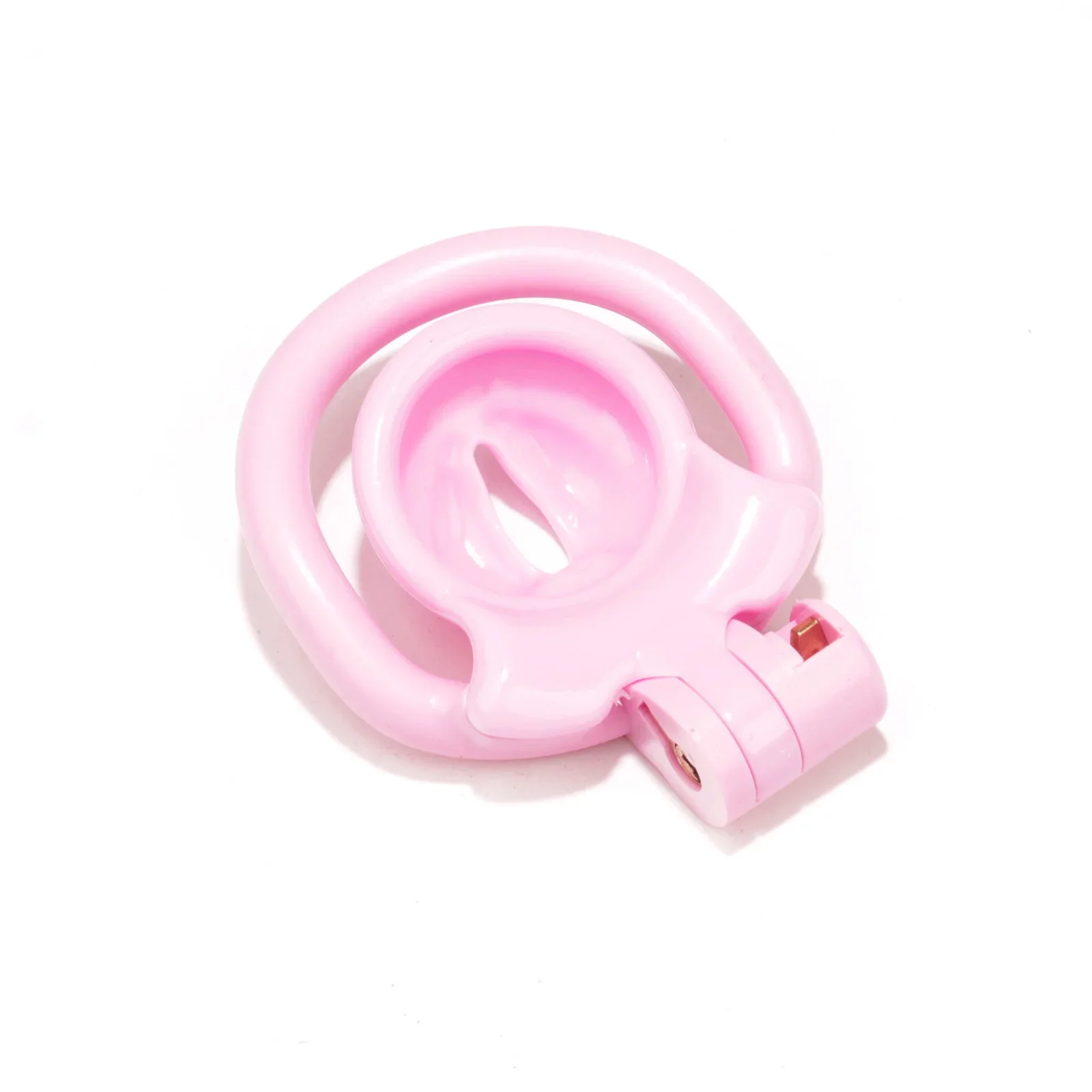 New Cute Male Sissy Negative Pink Chastity Lock Innie Chastity Cage Penis Binding Chastity Device Strap 4 Rings Adult Sex Toys