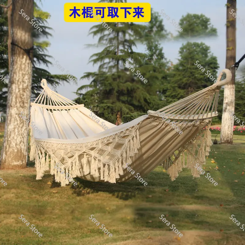 canvas-double-hammock-with-tassel-outdoor-camping-swing-anti-roll-hanging-chair-portable-thick-fabric-hammock-for-garden-patio