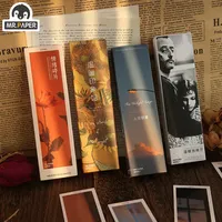 Mr Paper 30 Pcs/Bag Vintage Famous Paintings Bookmarks Nostalgic Classic Movies Decor Book Marks Office Supplies Stationary