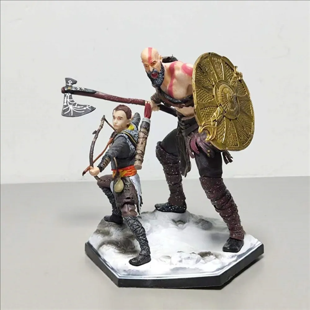 God of War Kratos and Atreus Deluxe Art Scale PVC Figure Model Statue Collection Toy