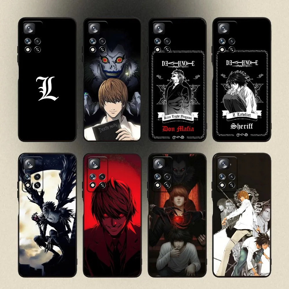 Anime D-Death Note L Kira Phone Case For Samsung Galaxy A20,A21s,A22,A31,A32,A52,A53,A72,73,A80,A91 Soft Black Cover