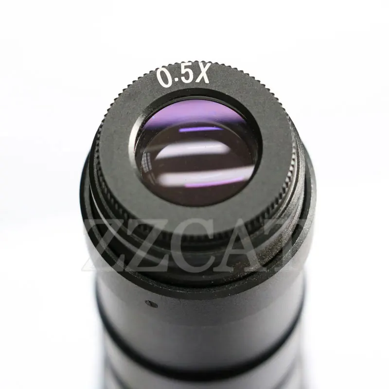 0.5X ตาข้างเดียวเสริมวัตถุประสงค์เลนส์ M24 x 0.75 กล้องจุลทรรศน์ลดเลนส์สําหรับกล้องจุลทรรศน์ตาข้างเดียว