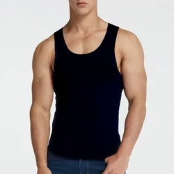 New Men Sleeveless Ice Silk High Elastic Seamless Tank Top Hurdling Tees Casual Vest Traceless Sports Bottoming Male Vests