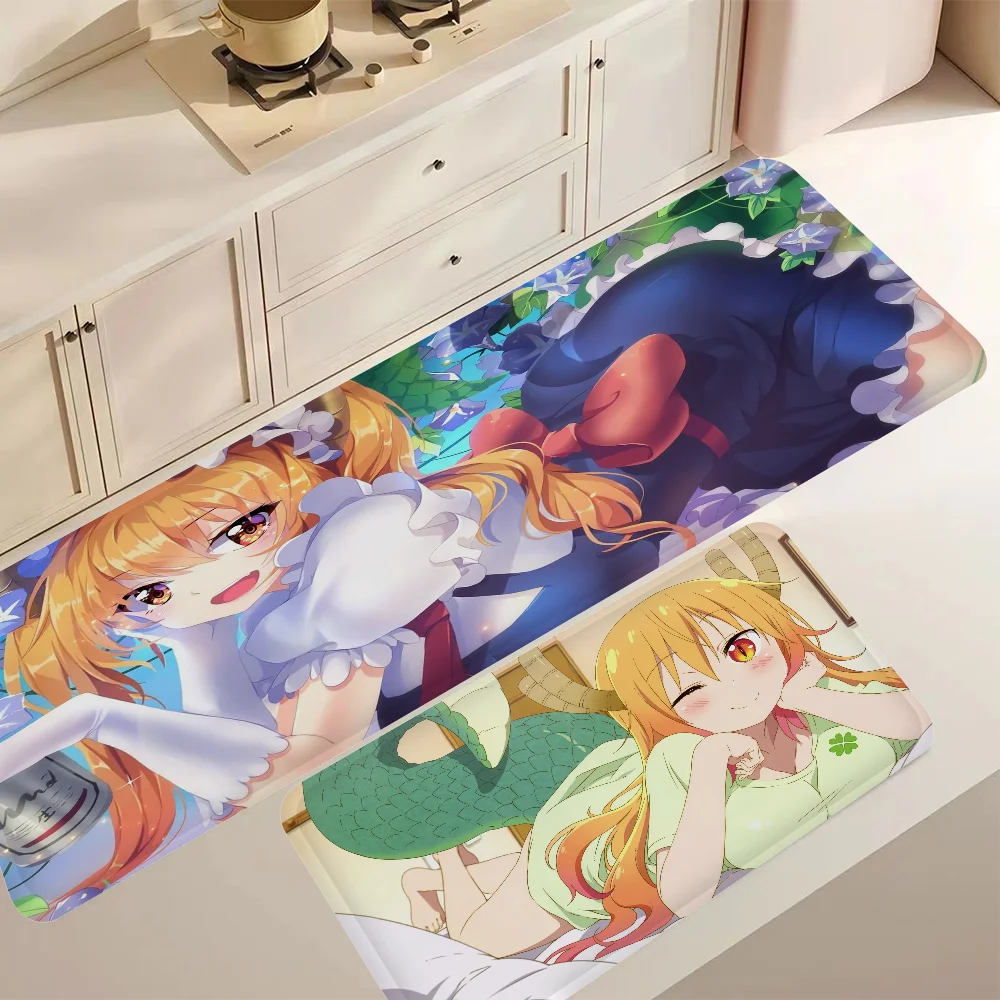 Miss Kobayashi's Dragon Maid  Floor Mat Bathroom Mat Kids Room Bedroom Decoration Balcony Anti-Slip Doormat Living Room Bedside