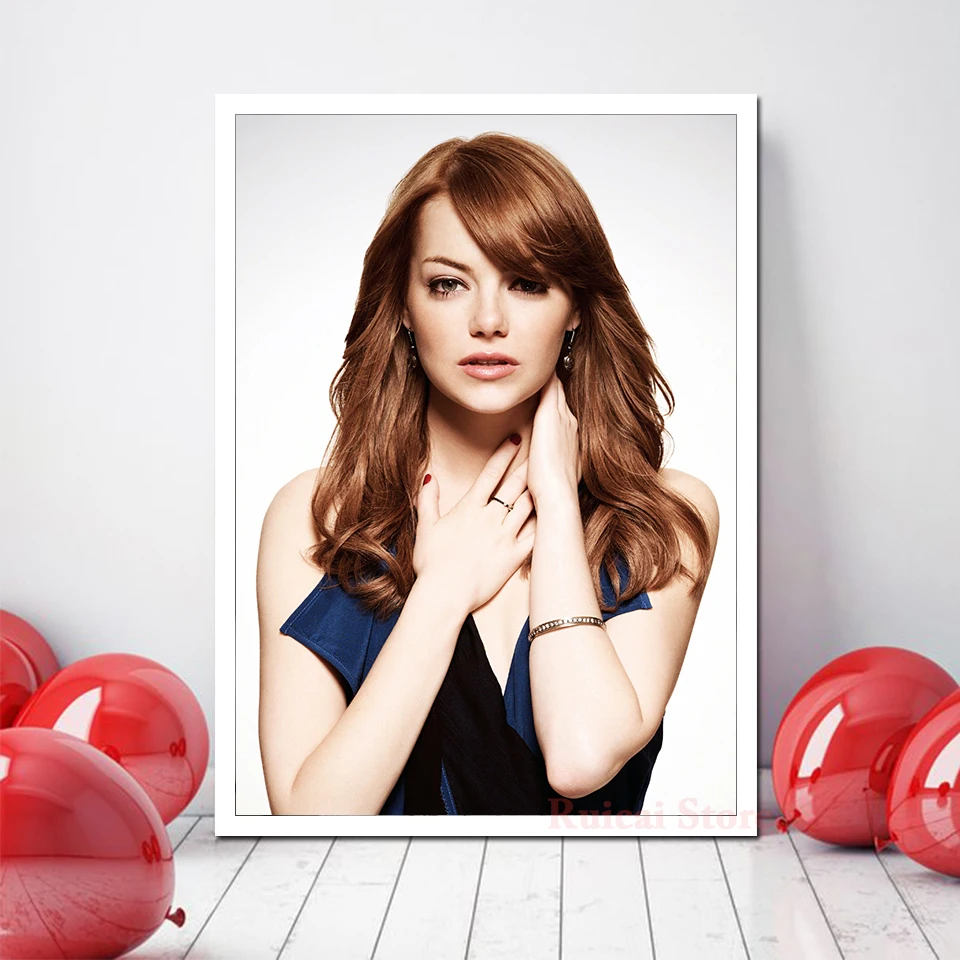 إيما ستون المشارك فيلم ستار جدار الفن قماش للعيش الفتيات غرفة المنزل غرفة نوم زخارف للحانات اللوحة