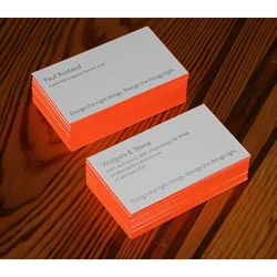 Customized.product.Fluorescent colored iridescent printing square business name cards cotton paper 550g