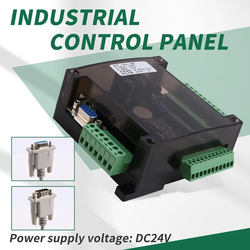 

FX3U 14MR 6AD 2DA RS485 8 Input 6 Relay Output 6 Analog Input 2 Analog (0-10V) Output PLC Controller Board-A15Z