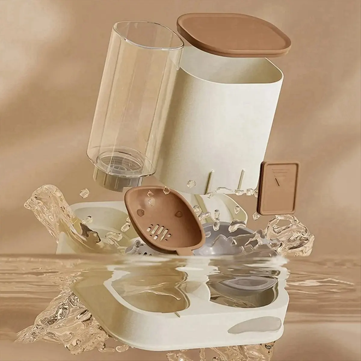 

Лучший новый диспенсер для воды большой емкости для домашних животных и кошек, разделение сухой и влажной воды для автоматической подачи, принадлежности для питьевой воды, контейнер для еды