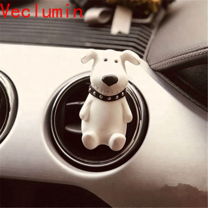 Creative Car Sticker Automobile Aromatherapy Decoration Fragrant Stone Dog Head Car Air Outlet Perfume Clip Perfume Freshener