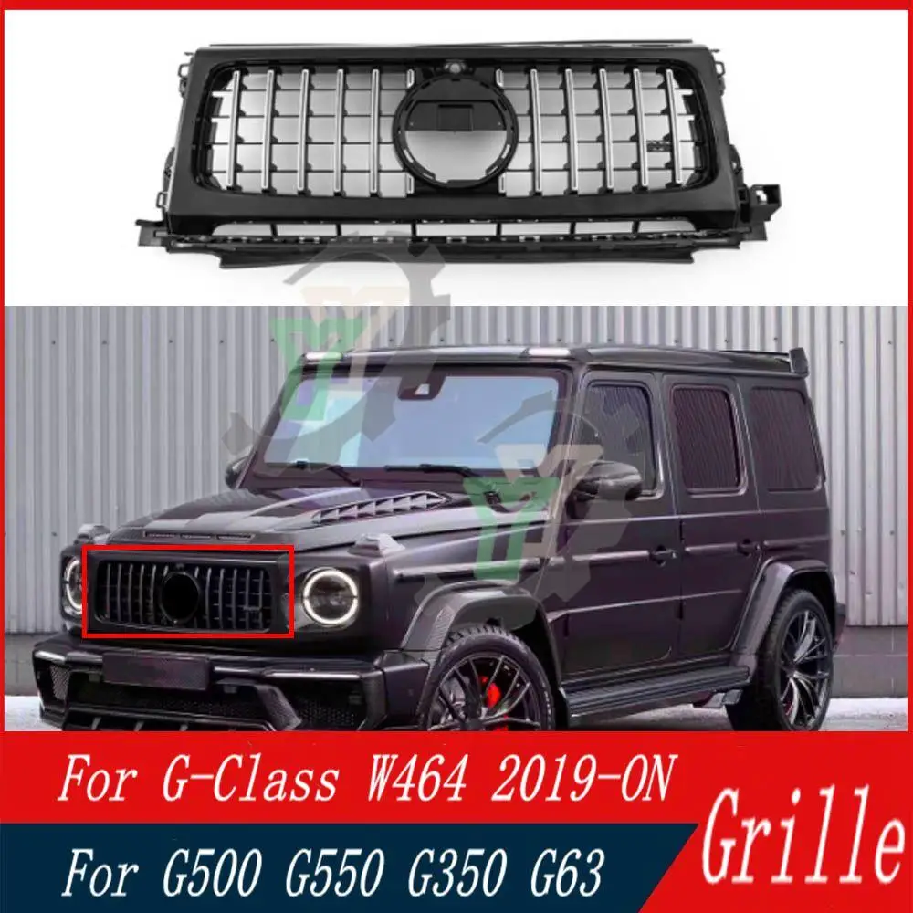 

High Quality Front Bumper Upper Grille GT style Racing Grill For Mercedes-Benz G-Class W464 G350 G500 G550 2019 2020 2021 2022