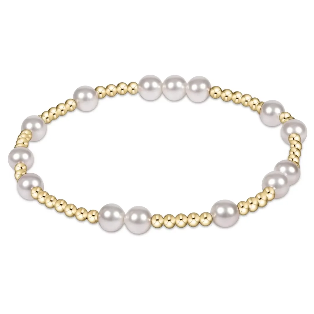 Christliches Kreuz-Armband für Frauen, 18K vergoldete Perlen, stapelbar, Muschelperle, elastisch, Boho-Schmuck für Sommer und Strand, Geschenk – Detail 5