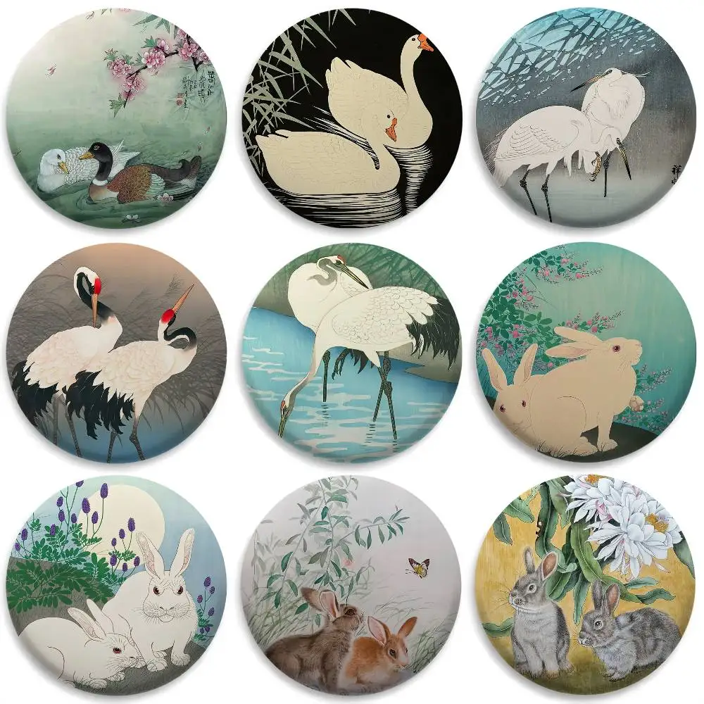 

Retro Animals Chinese Style Badges Round Exquisite Badge Brooches Creative Pins For Clothes Hat Backpack Gift Accessories