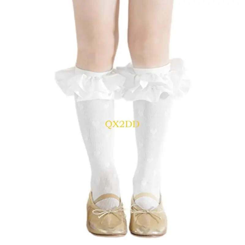 Calcetines de algodón para niña – Bordes de encaje delicados - imagen 4