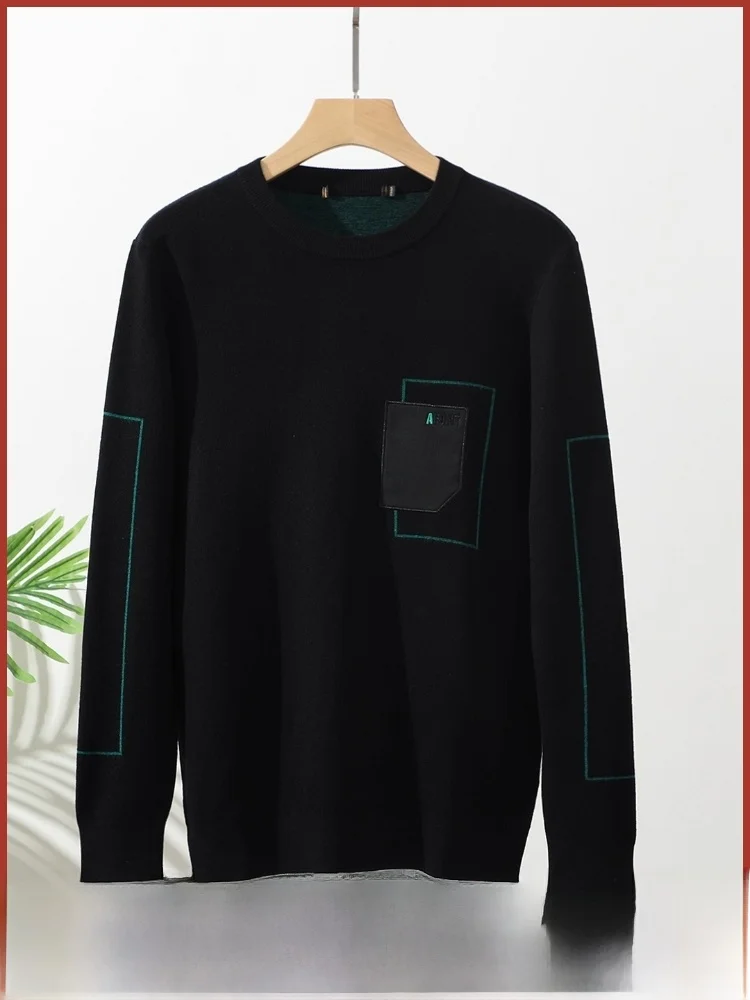 

Ультрамягкий круглый вязаный свитер Ne, мужской модный простой осенний свитер, Новое поступление, удобная нейлексная ткань, теплая геометрическая одежда...