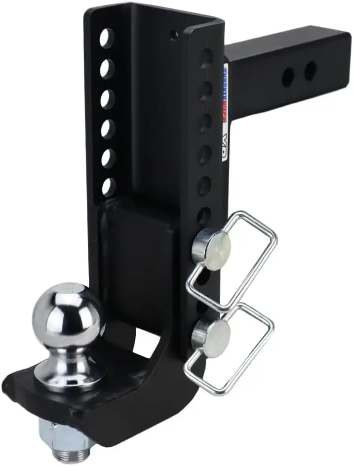 

Регулируемая откидная муфта XR, подходит для сцепного устройства 2 дюйма с шариком 2–5/16 дюймов и падением 0–9 дюймов.