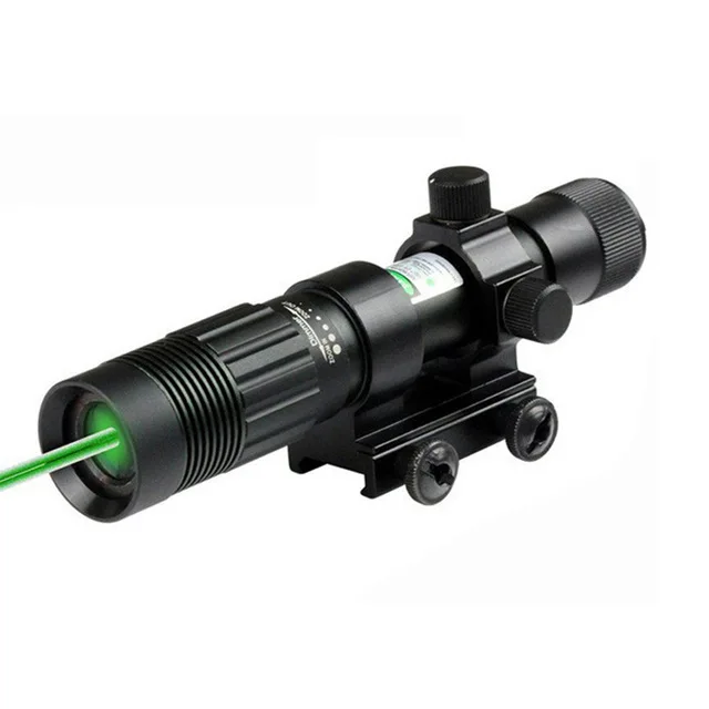 GX Green Laser Zoom Adjustable Tactical Flashlight AR15 Sight Diffused Laser Calibrator Tactical Hunting Sight Glock Scope