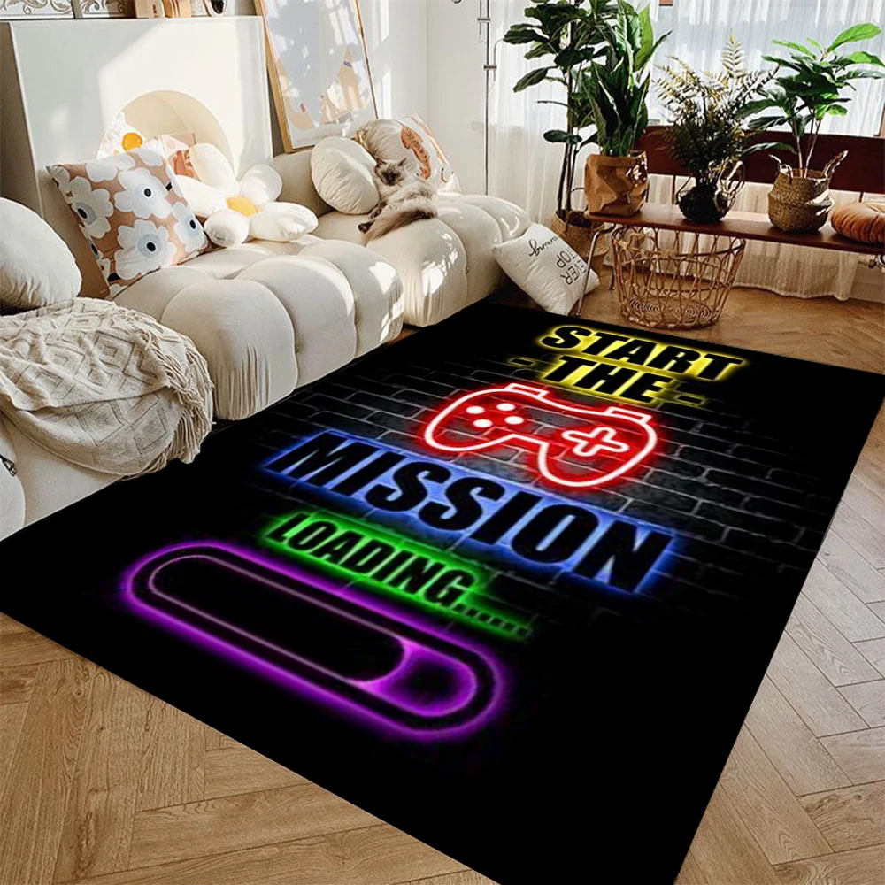 Game Handle Game Theme Lightweight Bedroom Rugs Living Room Kitchen Bathroom Washable Mat Carpet Home Decor Gift