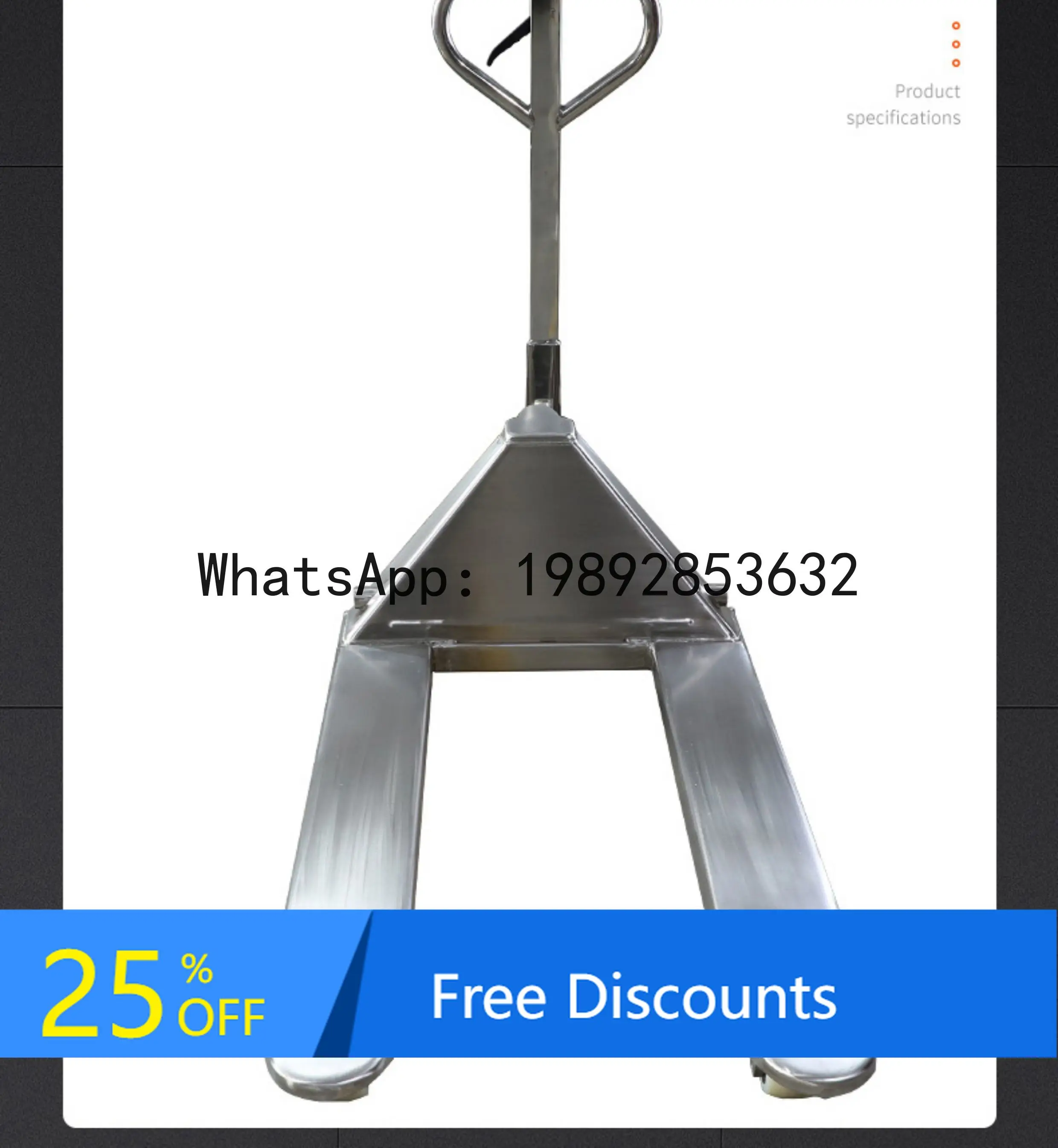 

YFY Stainless Steel Manual Hydraulic Hand Truck Hand Pallet Truck Forklift Pallet Truck Pallet Jack