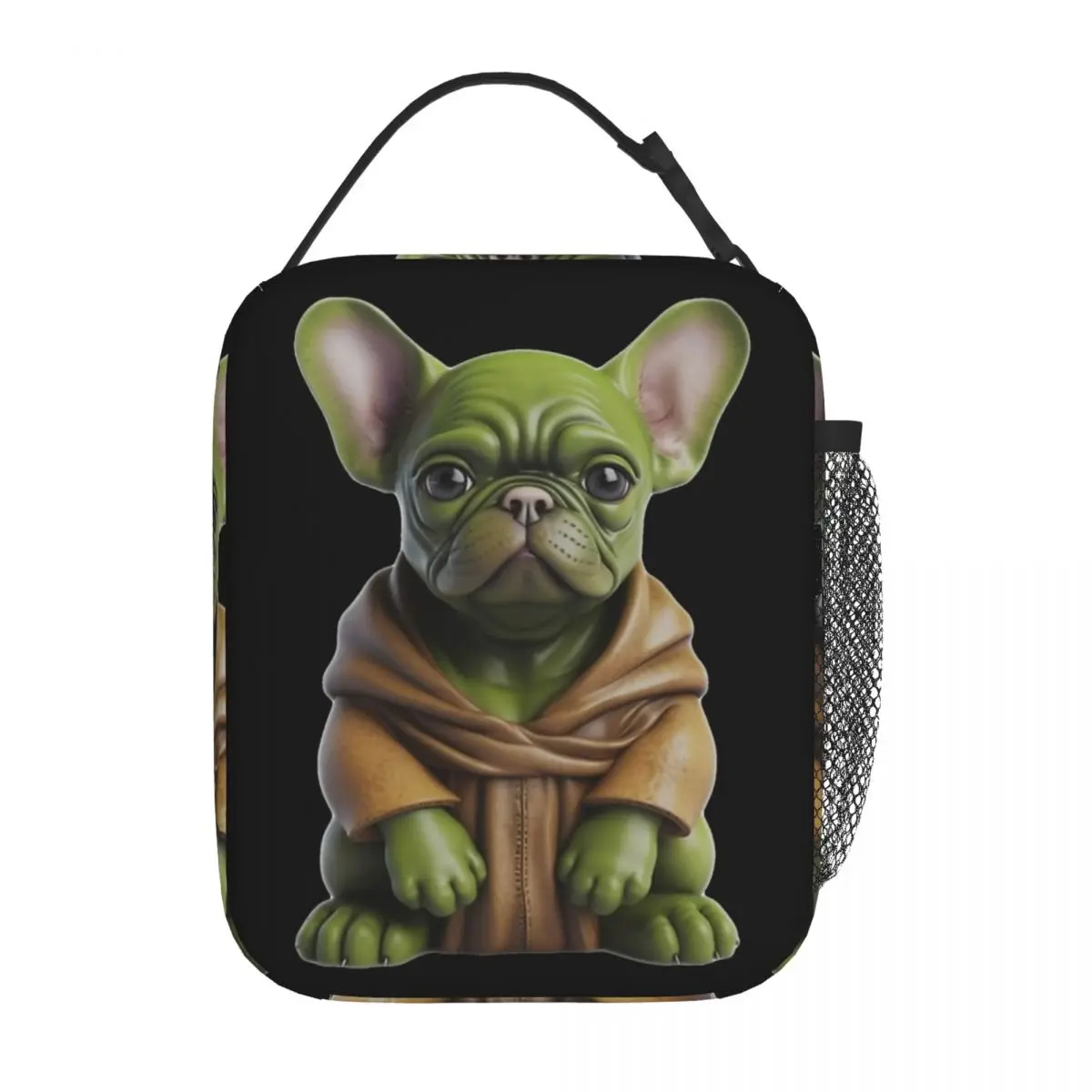 Parody Frenchie Bulldog francese Lunch Bag isolato Cute Puppy Dog Lunch Food Box New Cooler Thermal Lunch Box per esterno