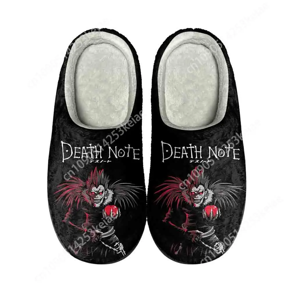 Anime Death Note Cartoon Home Cotton Custom Slippers High Quality Men Women Plush Fashion Casual Keep Warm Shoes Thermal Slipper