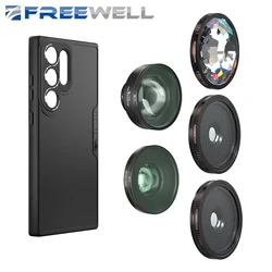 Freewell F-Mount Phone case Photography Kit Long Range Macro Lens and 1.7x Telephoto Len for Samsung S24 Ultra/S23 Ultra