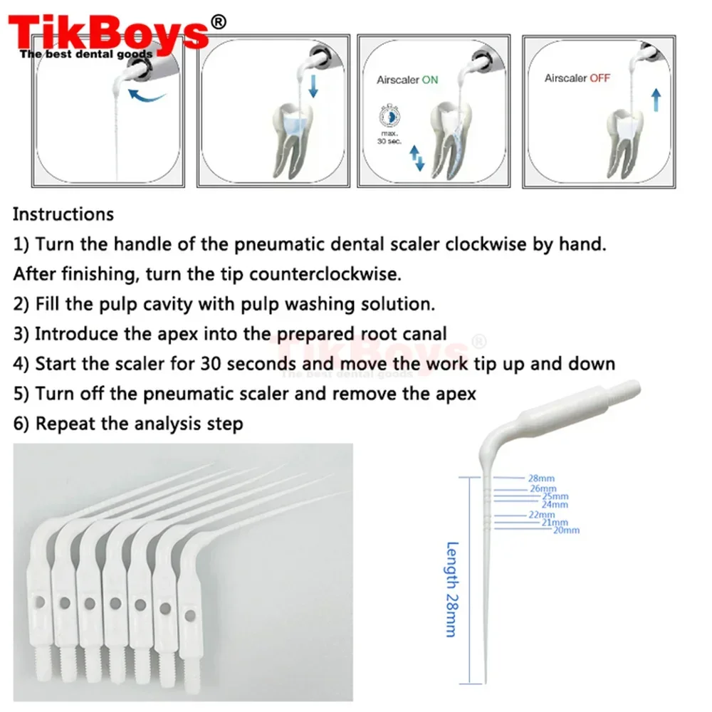 치과용 플라스틱 음파 구동 엔도 관개 팁, 공기 스케일러 핸드피스 관개 팁, 치과 재료, 10 개