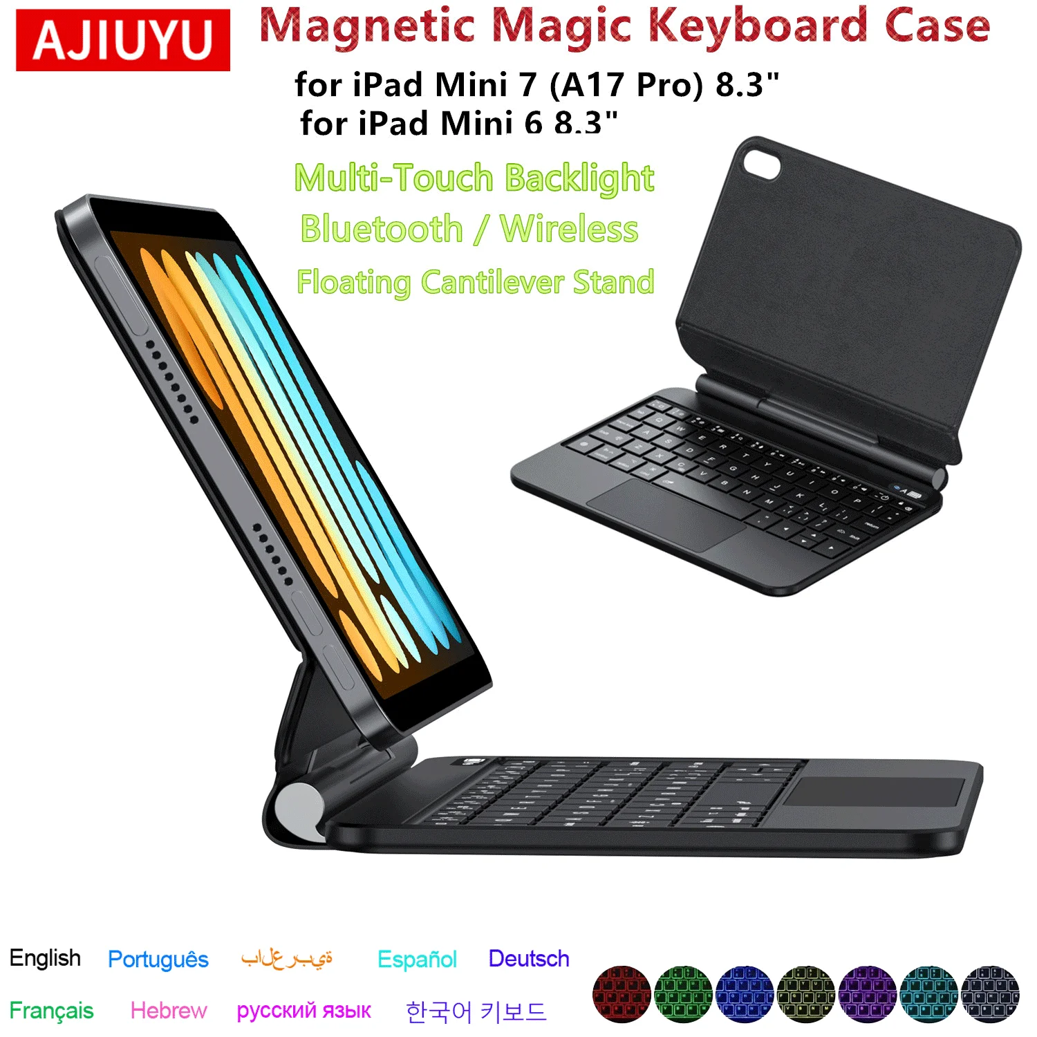 tastiera-magica-ajiuyu-per-ipad-mini-7-a17-pro-ipad-mini-6-6a-7a-generazione-83-custodia-smart-con-supporto-flottante-e-trackpad-multi-touch