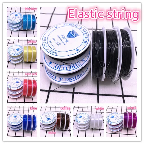 0.6 0.8 1.0mm Colourful Flexible Elastic Crystal Line Rope Cord for Jewelry Making Beading Bracelet Wire Fishing Thread Rope