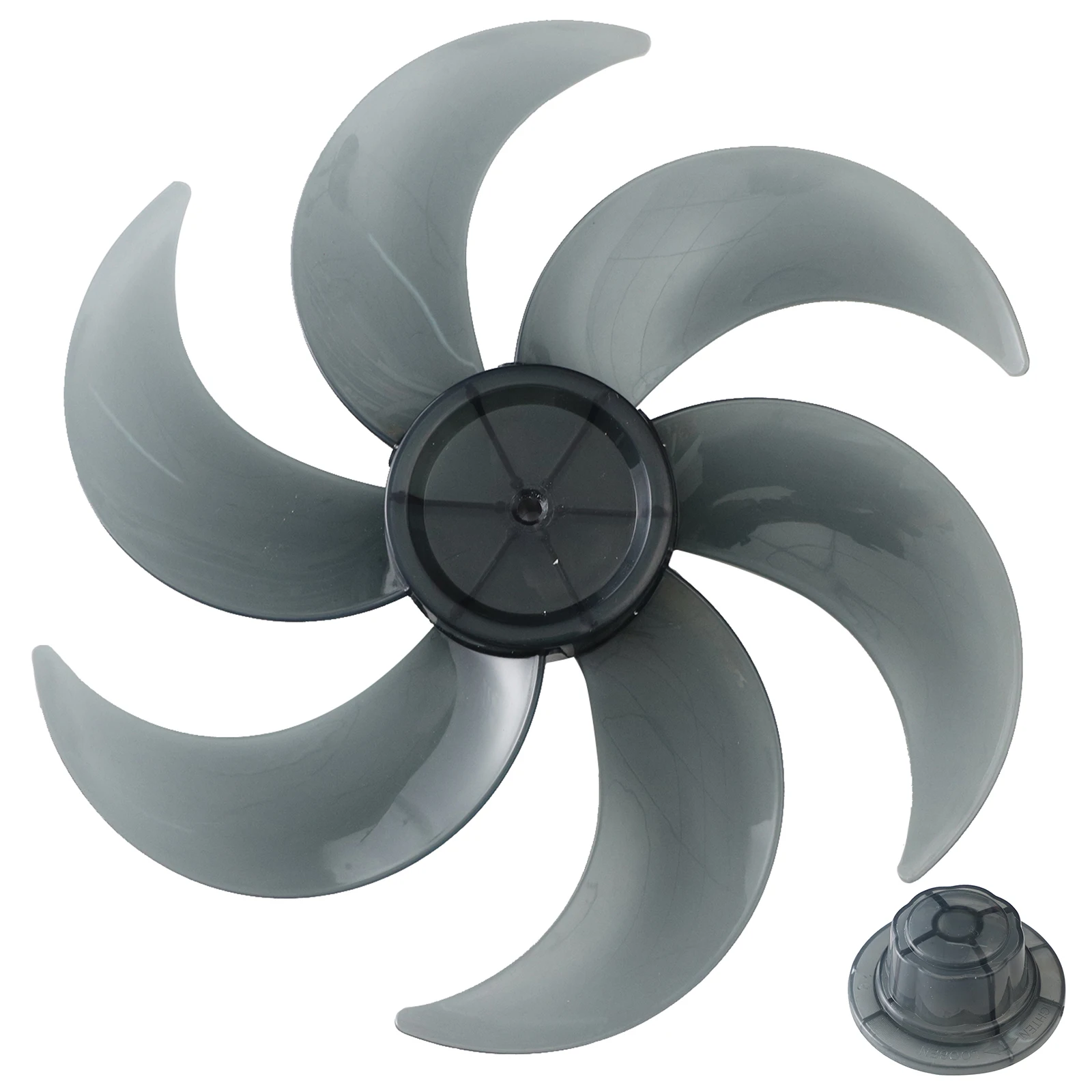 

14/16 Inch Plastic Fan Blades with Nut Cover 5/6 Leaves Fan for Household Standing Pedestal Fan Table Fanner General Accessories