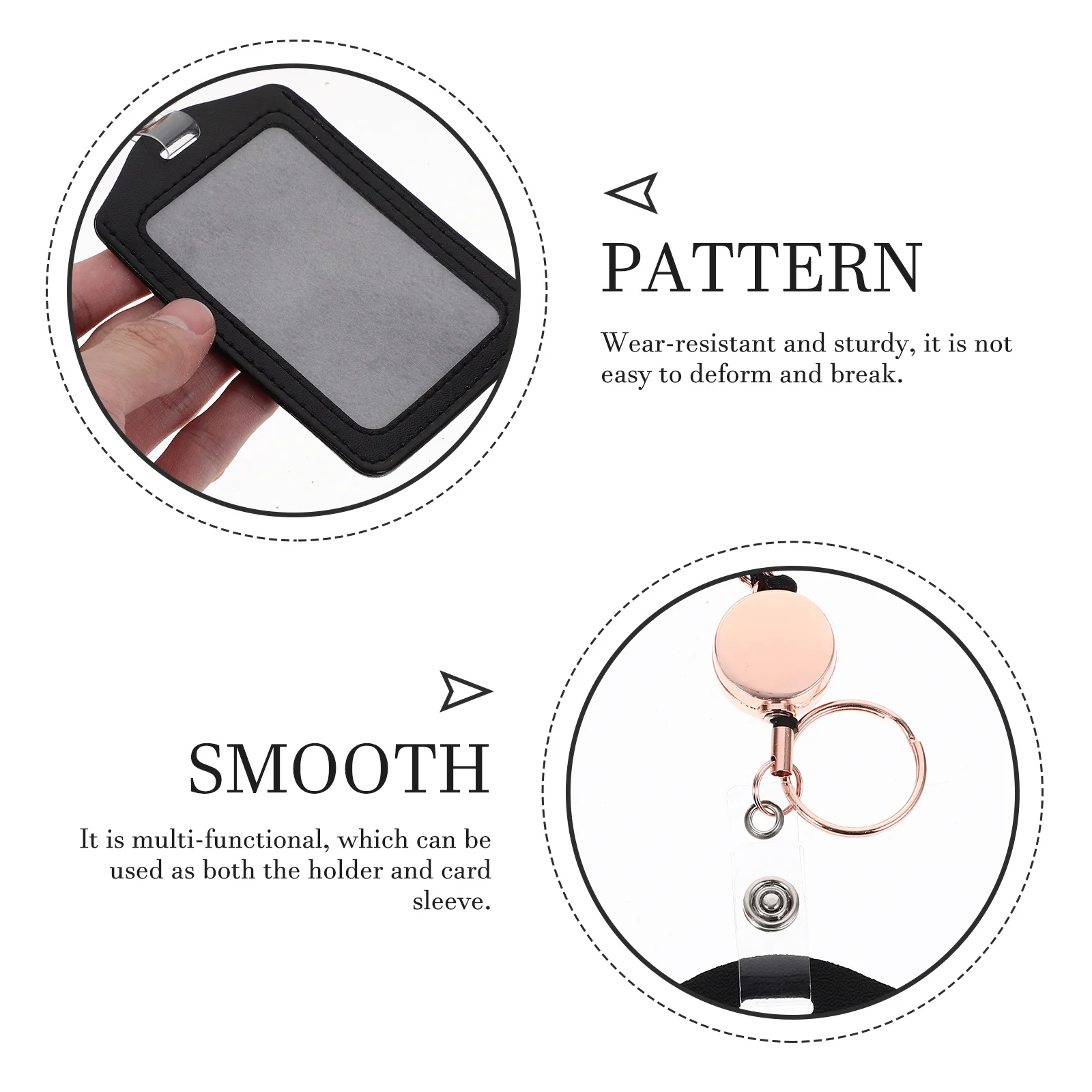 

1 Set Silicone Bead Lanyard Badge Holder For Id Cards Name Tags Work Student Cards Portable Lightweight Card Sleeve