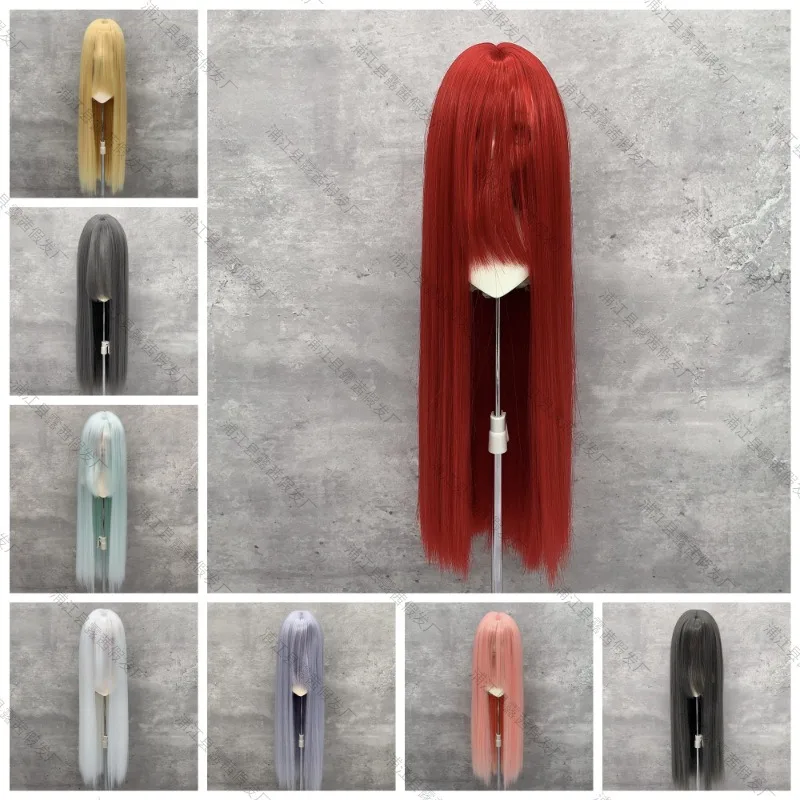 Versatile Multiple Style Hair Color Doll Wig Smooth Easy To Maintain High Temperature Silk Wig Cover BJD DIY Makeup Accessories