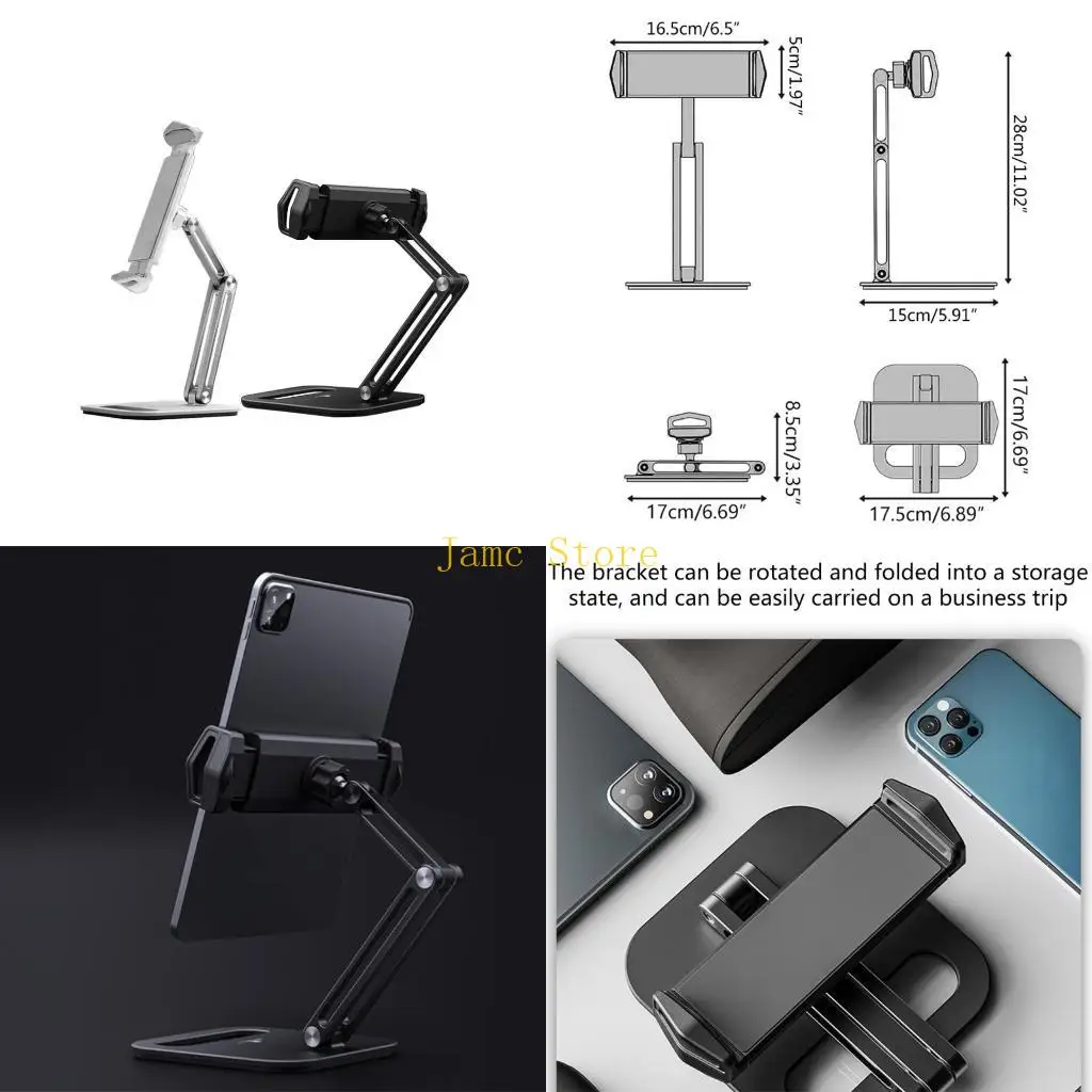

LX0B Новая настольная подставка для мобильного телефона планшет с двойным использованием регулируемого держателя живой