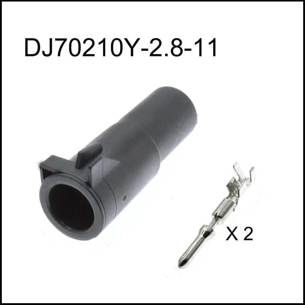 

200piece DJ70210Y-2.8-11 DJ70210Y-2.8-21 automotiveWaterproofconnector2pinfamale male cable Plug socket Includes terminal seal