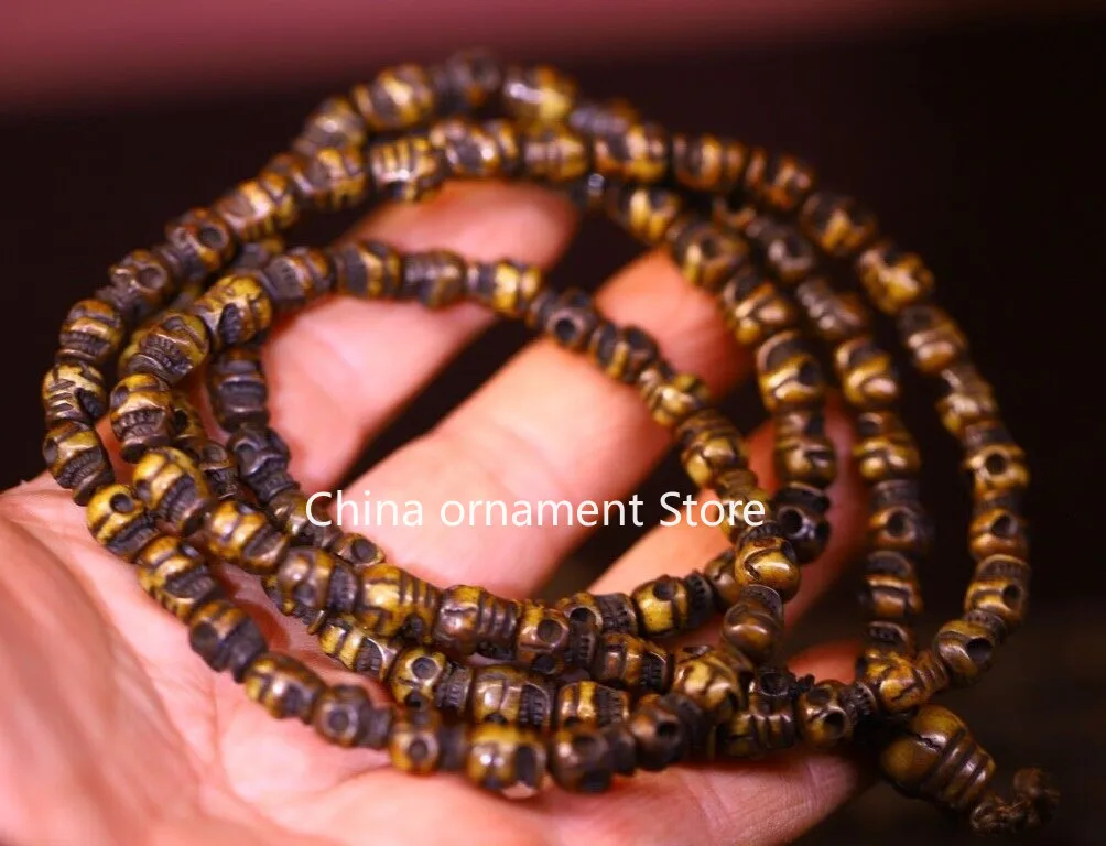 old Tibet Scripture yak exorcism Buddha bead Prayer beads Pendant