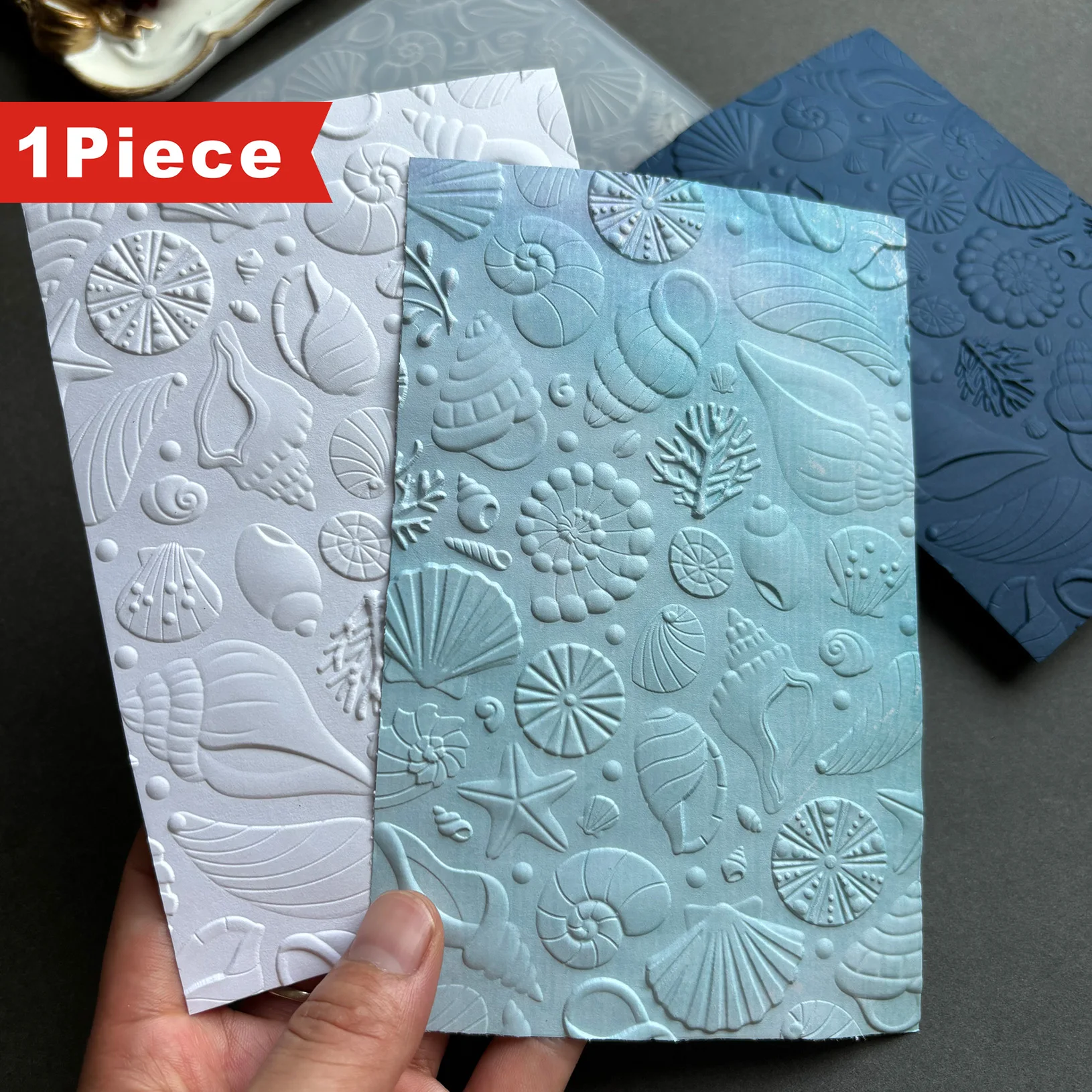 3D embossed folder with textured background design for 
