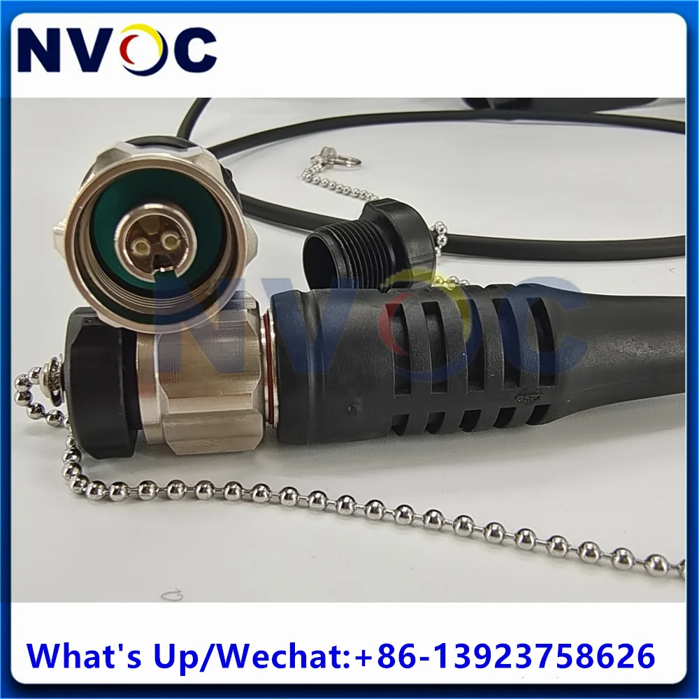 

2C SM G657A1,4.0mm 200M TPU 2-Core ODC Male Armored Patch Cord Cable With PCD310 Coil+2Cores ODC Square F to LC/SC 1M Connector