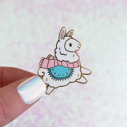 Fa-La-La-Llama Winter   Enamel Pin Lamb  cute kawaii