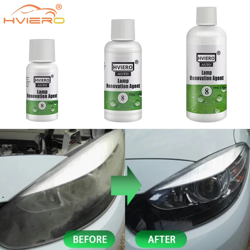 100ml Car Headlight Cleaner Repair Polishing Scratch Remover Tool Paint Care Refurbish Auto Led Cleaning Window Glass Wash Clean