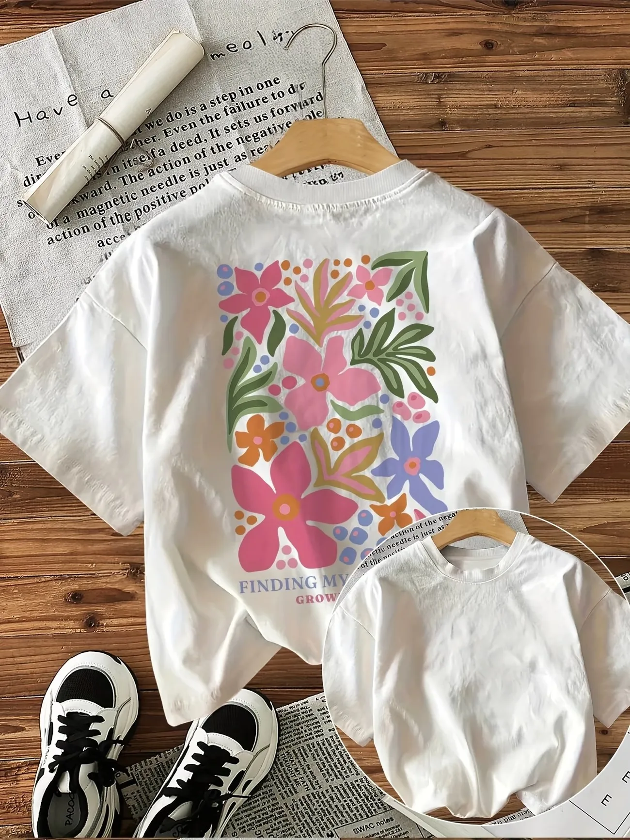 Love Flower Y2k Grafik Baumwolle Damen Retro Blumendruck T-Shirt Weicher Rundhalsausschnitt Kurzarm-Oberteil Vintage-Shirt Blumendesign