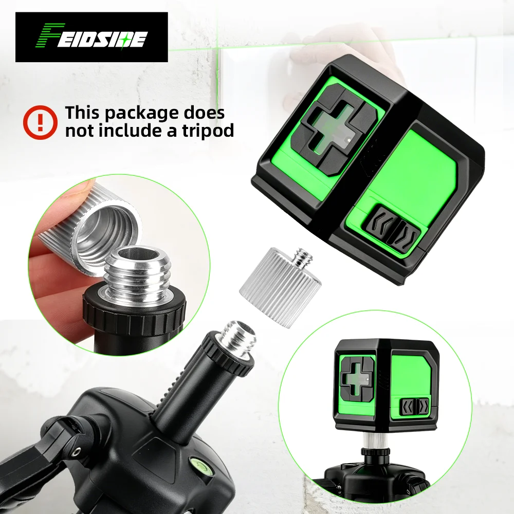 FEIDSIDE 2‑Line Cross Laser Level Self‑Leveling High Accuracy Magnetic Laser Level Portable Horizontal Vertical Measuring Tool