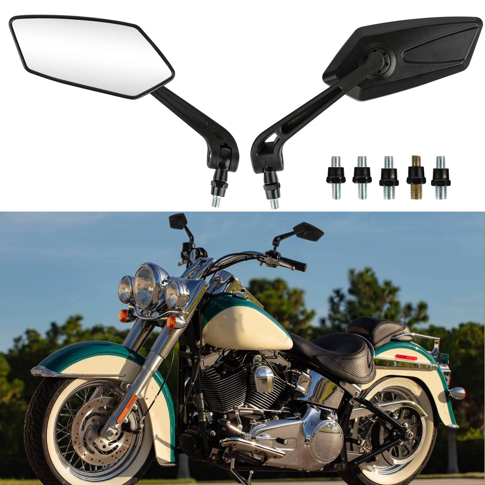 

Зеркала для мотоциклов Harley Road Glide King Street Glide Touring Softail, 2 шт.