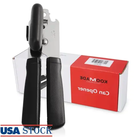 Integrated Manual Can Opener with Built-in Bottle Opener Ergonomic Grip Smooth Cutting Safe Design Multifunctional Kitchen Tool