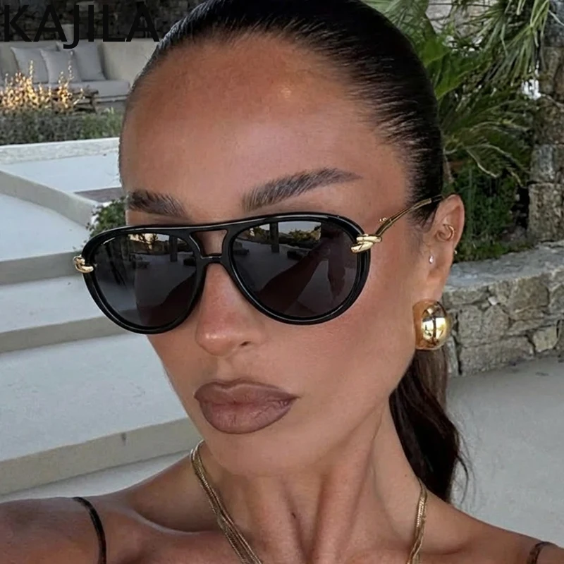

Oversized Pilot Punk Sunglasses Women 2026 Luxury Brand Vintage Oval Frame Traveling Sun Glasses For Ladies Patry Eyewear Shades
