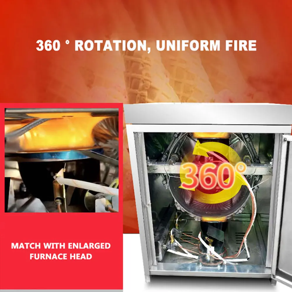 Gas Sang Trọng Trứng Làm Khí Bằng Tay Cuộn Trứng Máy Làm Máy Thương Mại Giòn Máy Làm