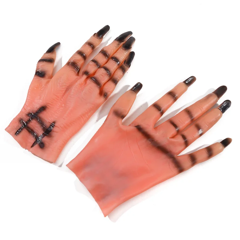 Cosplay Finger Glove Halloween Devil Vampire Monster Horror Hands White Fancy Dress Costume Gloves Halloween Accessories