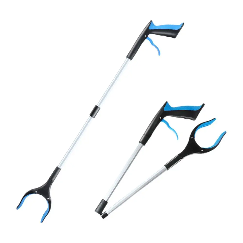 Grabber Reacher Tool with Wide Jaw Foldable Trash Claw Grabbers Long Handle Reaching Tool Trash Pick Up Stick 83cm