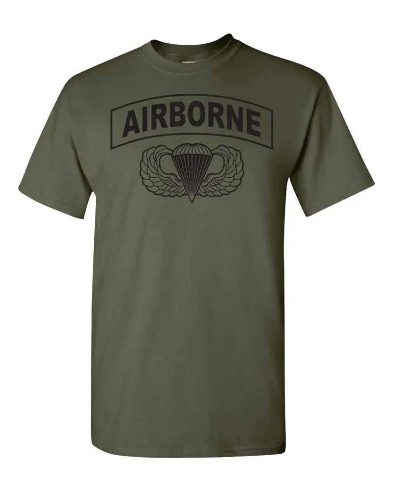 Airborne Hardcore  Paratrooper Jump Wings 82nd 101st Men\'s Tee Shirt 1617  Unisex T-shirts for Men Women Summer Tees