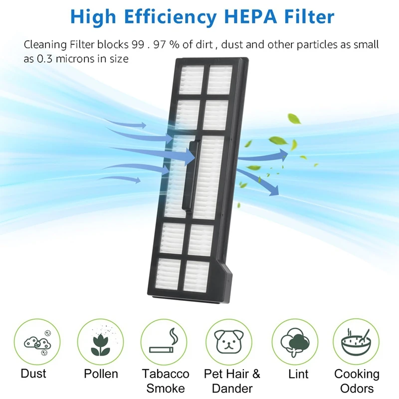 Replacement For Eufy X10 Pro Omni Robot Vacuum Accessories Kit Roller Brush Dust Bags Side Brushes Hepa Filters Mop Pads